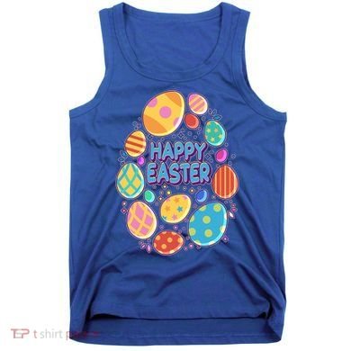 Cute Colorful Happy Easter Eggs Tank Top