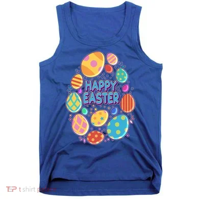 Cute Colorful Happy Easter Eggs Tank Top