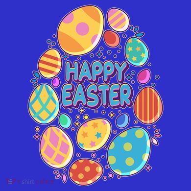 Cute Colorful Happy Easter Eggs Toddler Long Sleeve Shirt