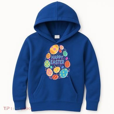 Cute Colorful Happy Easter Eggs Kids Hoodie