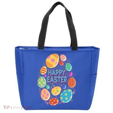 Cute Colorful Happy Easter Eggs Tote Bag