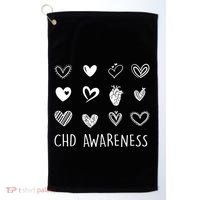 Chd Congenital Heart Disease Awareness Great Gift Golf Towel thumb 0