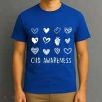 Chd Congenital Heart Disease Awareness Great Gift T-Shirt thumb 3