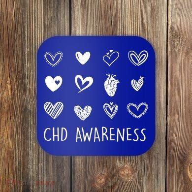 Chd Congenital Heart Disease Awareness Great Gift Coaster