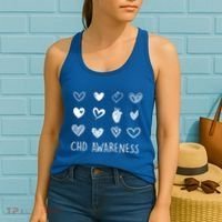 Chd Congenital Heart Disease Awareness Great Gift Women's Tank Top thumb 2