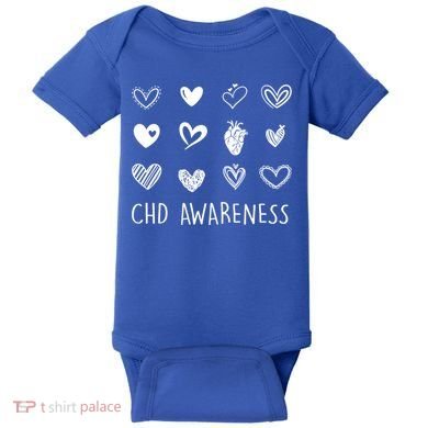 Chd Congenital Heart Disease Awareness Great Gift Baby Bodysuit