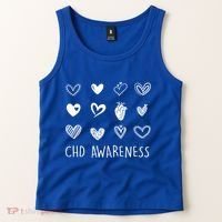 Chd Congenital Heart Disease Awareness Great Gift Tank Top thumb 2