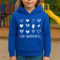 Chd Congenital Heart Disease Awareness Great Gift Kids Hoodie thumb 3