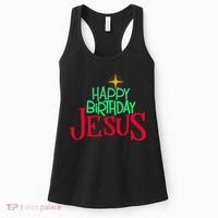 Christian Christmas HAPPY BIRTHDAY JESUS Women Men Kids Gift Women's Tank Top thumb 0