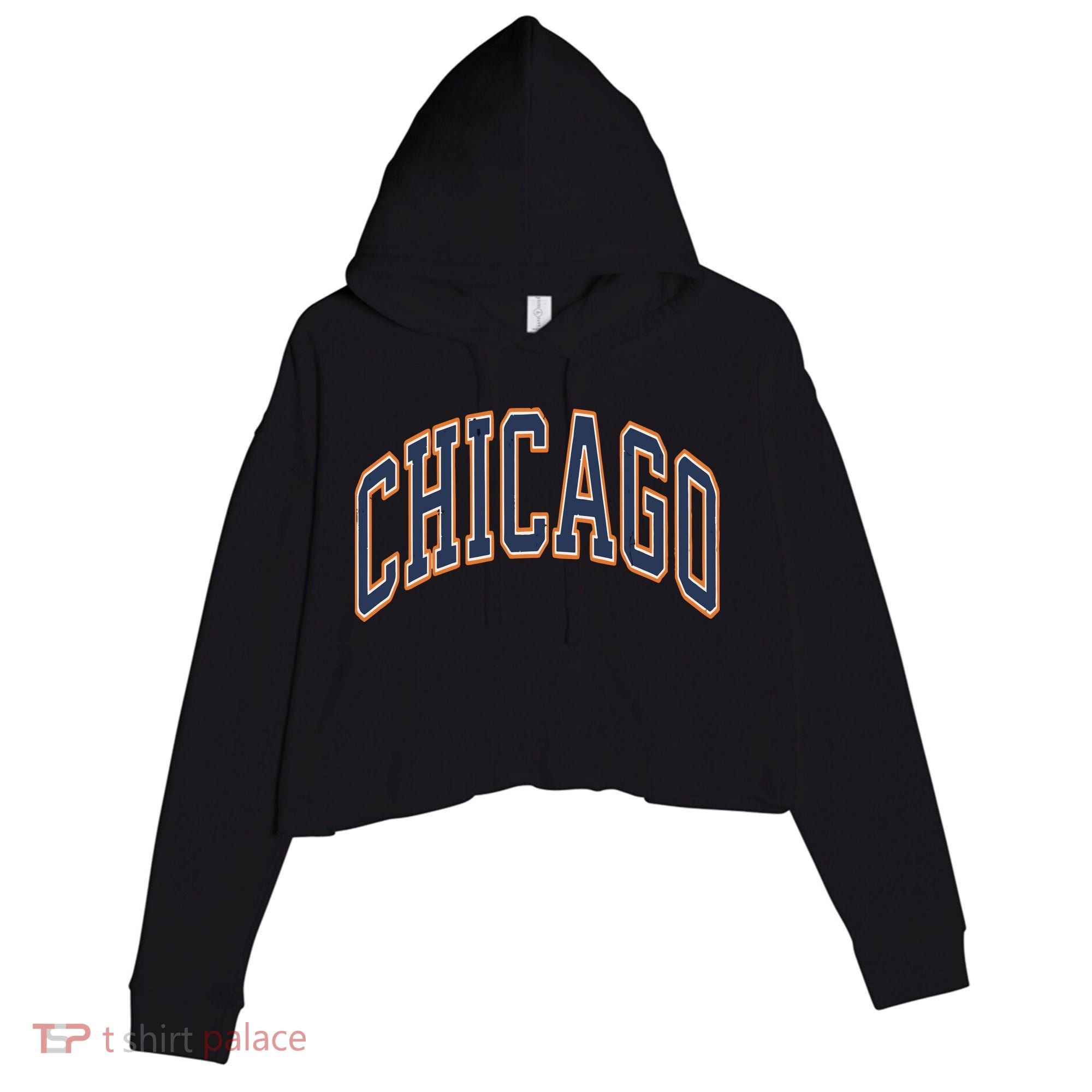 Chicago Crop Fleece Hoodie
