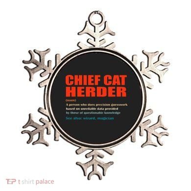 Chief Cat Herder Definition Wizard Magician Ornament