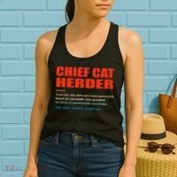 Chief Cat Herder Definition Wizard Magician Women's Tank Top thumb 2