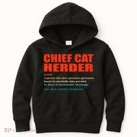 Chief Cat Herder Definition Wizard Magician Kids Hoodie thumb 0