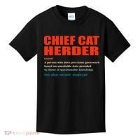 Chief Cat Herder Definition Wizard Magician Kids T-Shirt thumb 0