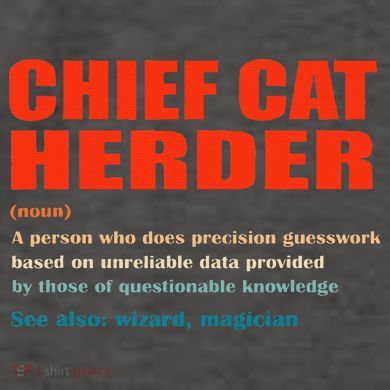 Chief Cat Herder Definition Wizard Magician Vector Backpack