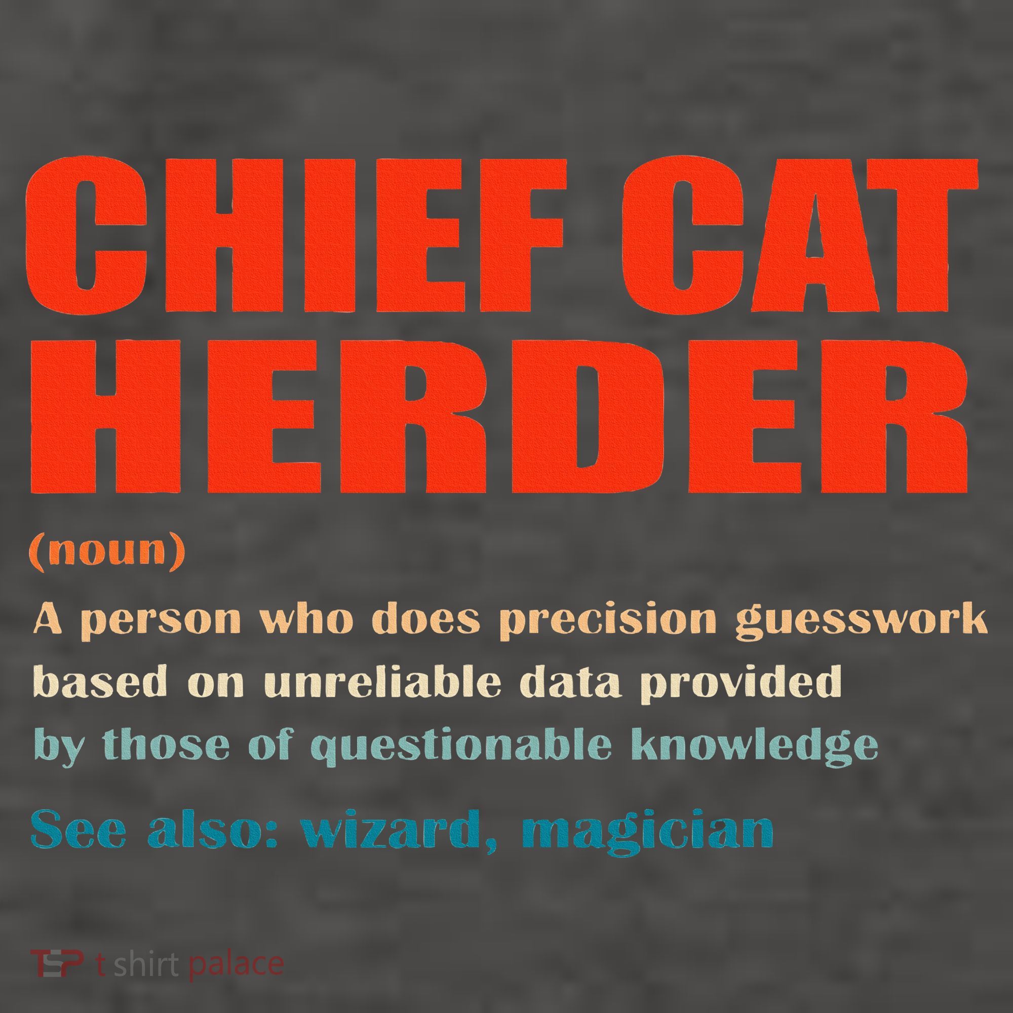 Chief Cat Herder Definition Wizard Magician Vector Backpack