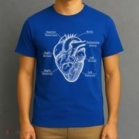 Cardiology Cardiologist Heart Anatomy Distressed Gift T-Shirt thumb 3