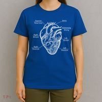 Cardiology Cardiologist Heart Anatomy Distressed Gift T-Shirt thumb 4