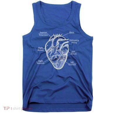 Cardiology Cardiologist Heart Anatomy Distressed Gift Tank Top