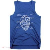 Cardiology Cardiologist Heart Anatomy Distressed Gift Tank Top thumb 0