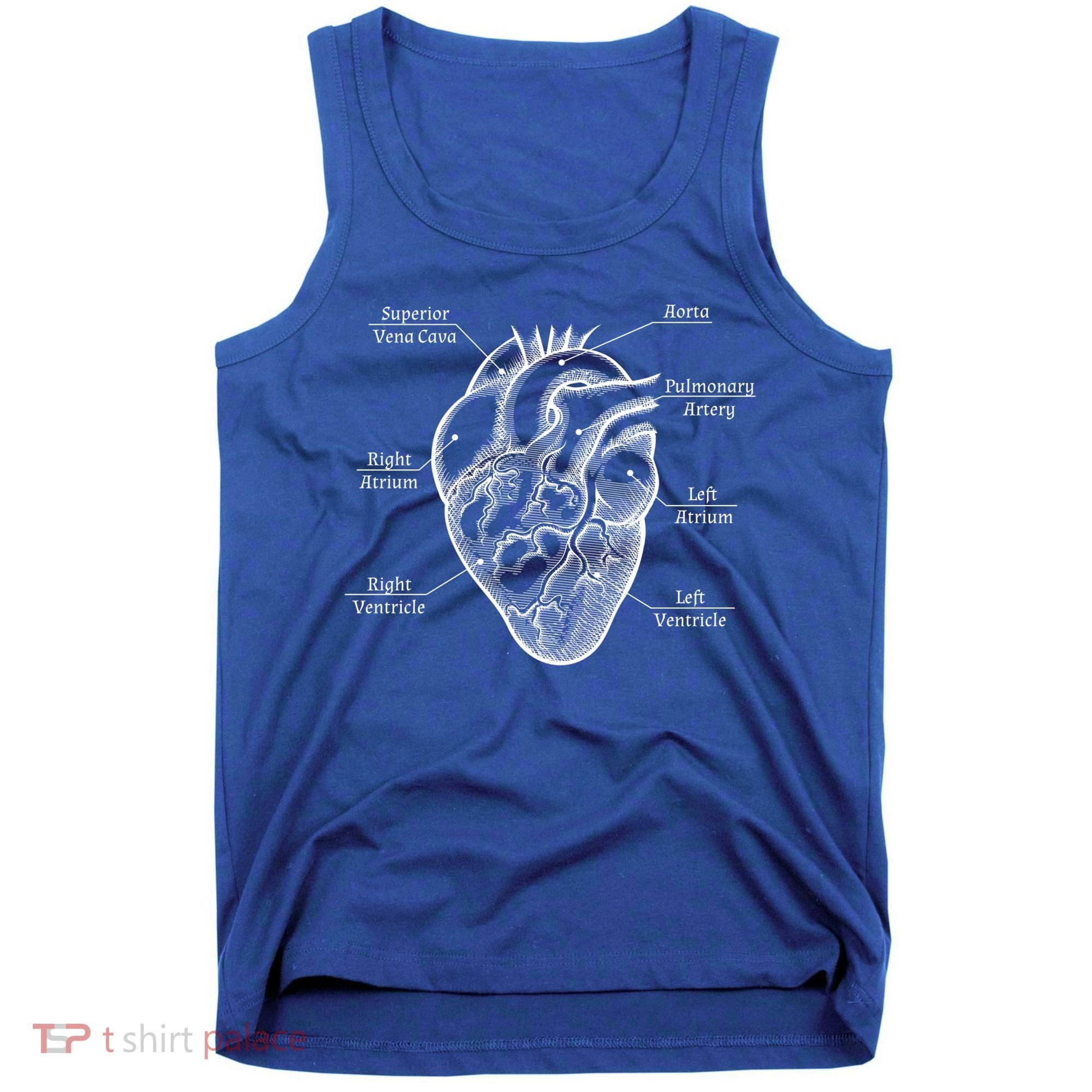 Cardiology Cardiologist Heart Anatomy Distressed Gift Tank Top