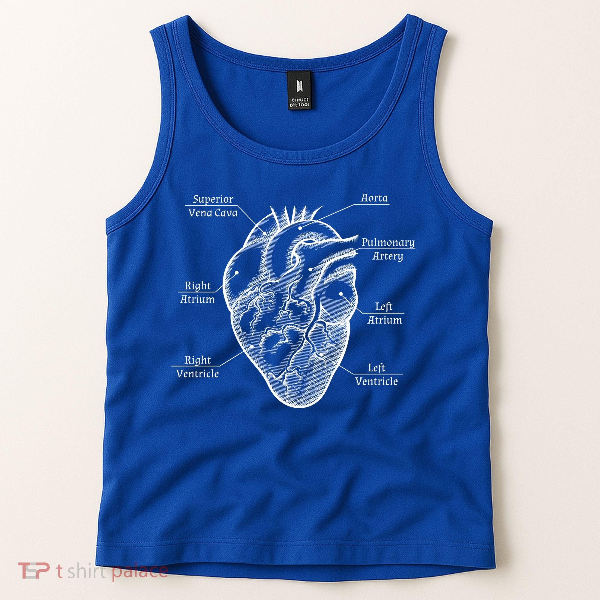 Cardiology Cardiologist Heart Anatomy Distressed Gift Tank Top