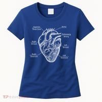 Cardiology Cardiologist Heart Anatomy Distressed Gift Women's T-Shirt thumb 0