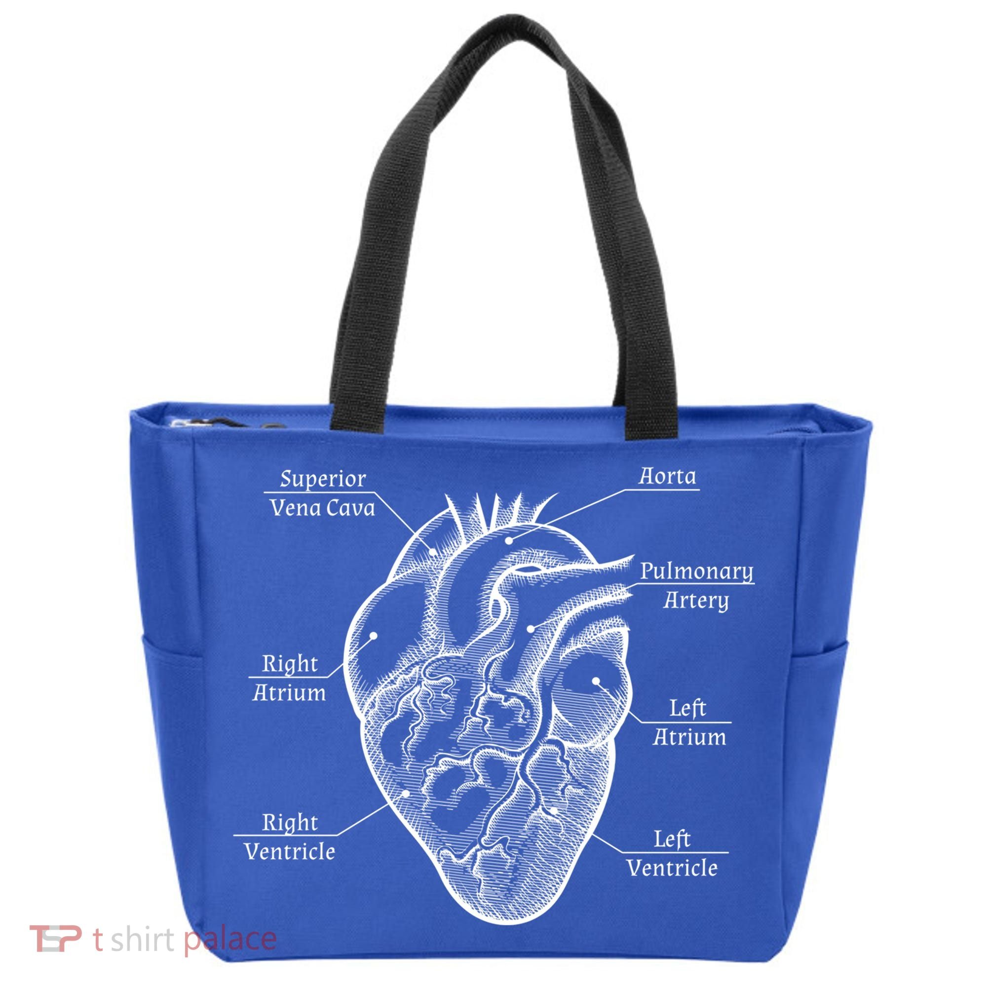 Cardiology Cardiologist Heart Anatomy Distressed Gift Tote Bag