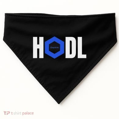 Chainlink Crypto Hodl Text Link Cryptocurrency Words USA-Made Doggie Bandana