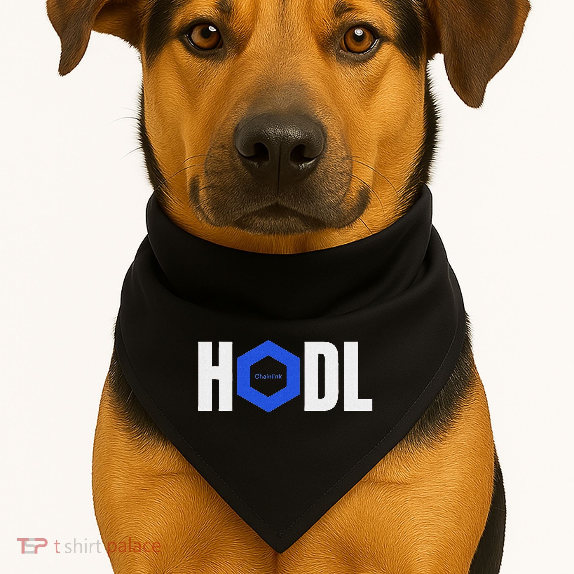 Chainlink Crypto Hodl Text Link Cryptocurrency Words USA-Made Doggie Bandana