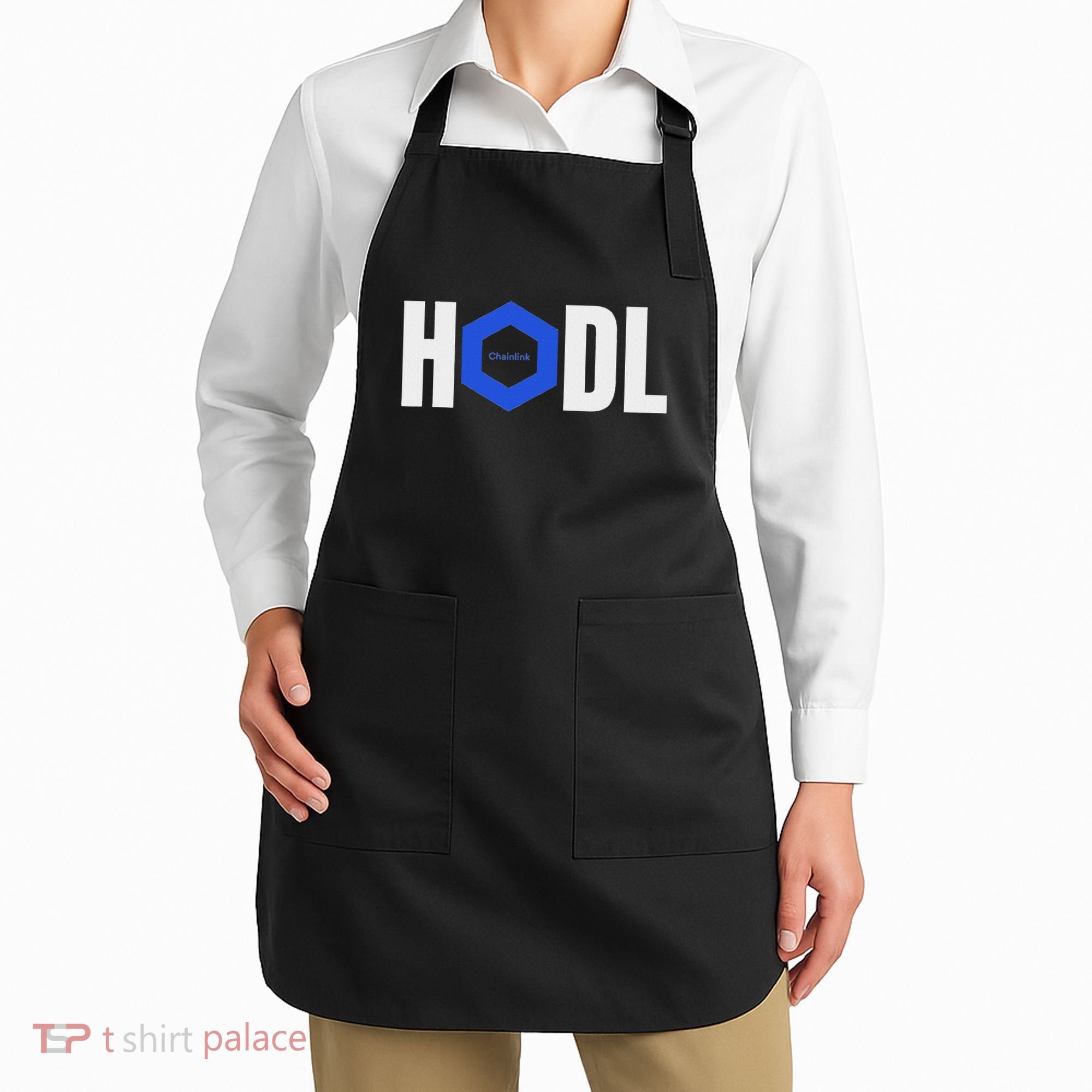 Chainlink Crypto Hodl Text Link Cryptocurrency Words Apron