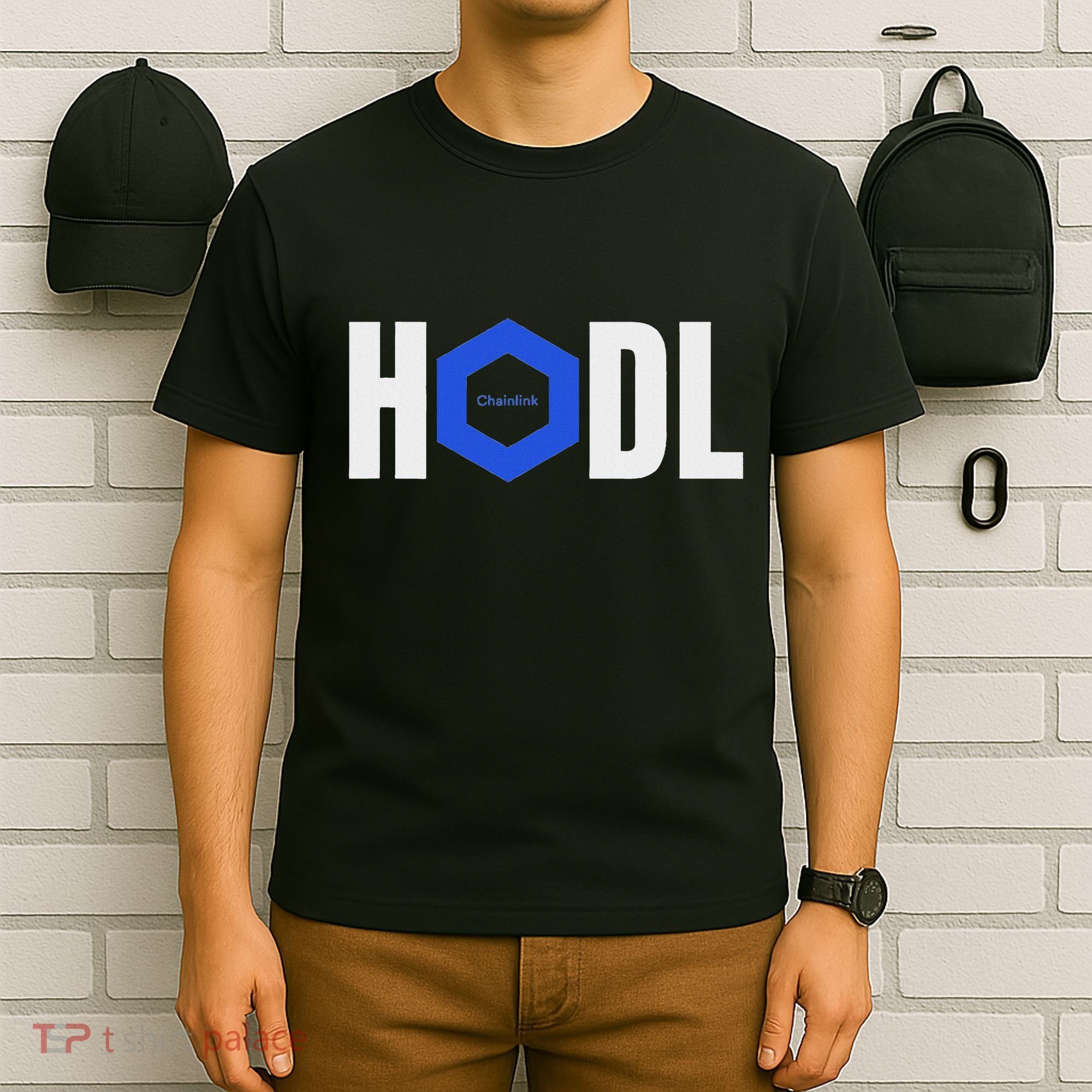 Chainlink Crypto Hodl Text Link Cryptocurrency Words T-Shirt