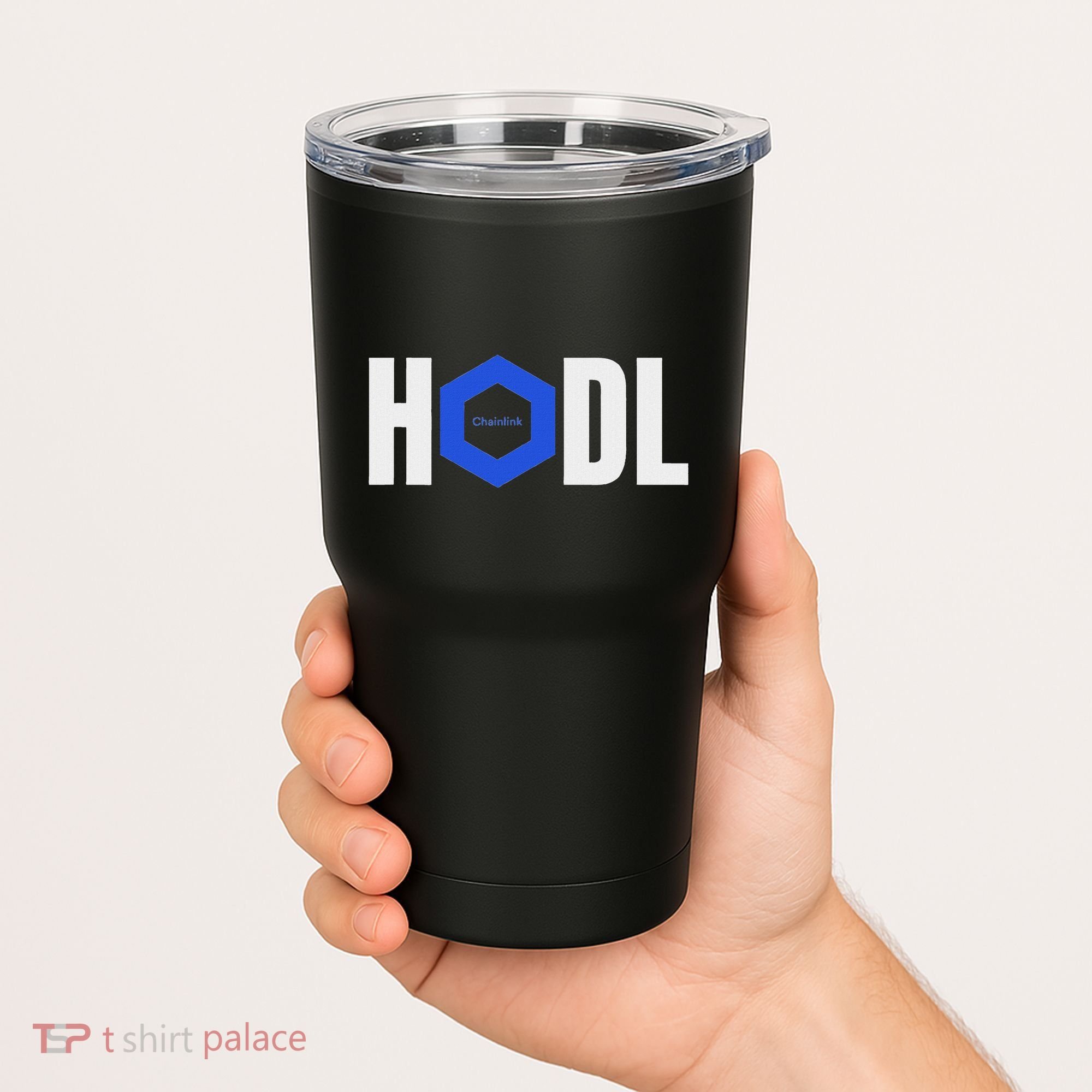 Chainlink Crypto Hodl Text Link Cryptocurrency Words Tumbler