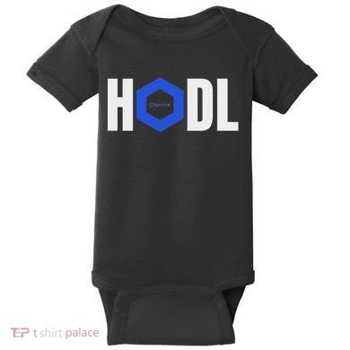 Chainlink Crypto Hodl Text Link Cryptocurrency Words Baby Bodysuit