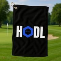 Chainlink Crypto Hodl Text Link Cryptocurrency Words Golf Towel thumb 1