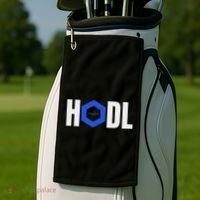 Chainlink Crypto Hodl Text Link Cryptocurrency Words Golf Towel thumb 2