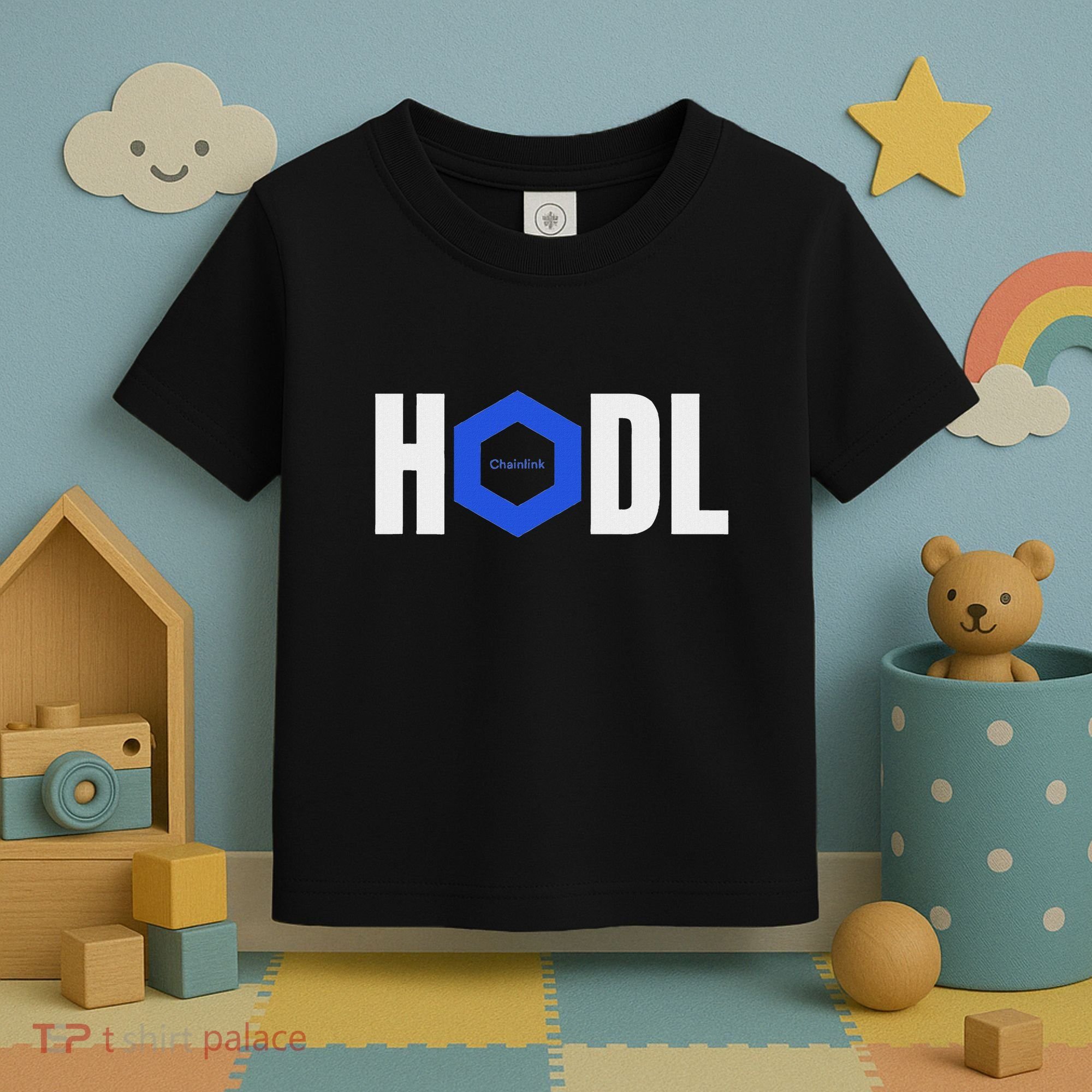 Chainlink Crypto Hodl Text Link Cryptocurrency Words Toddler T-Shirt