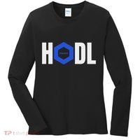Chainlink Crypto Hodl Text Link Cryptocurrency Words Women's Long Sleeve Shirt thumb 0