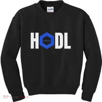 Chainlink Crypto Hodl Text Link Cryptocurrency Words Kids Sweatshirt thumb 0