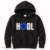 Chainlink Crypto Hodl Text Link Cryptocurrency Words Kids Hoodie thumb 0