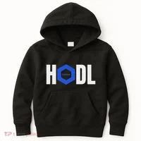 Chainlink Crypto Hodl Text Link Cryptocurrency Words Kids Hoodie thumb 0