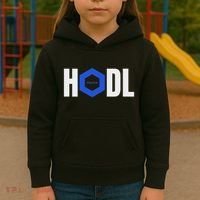 Chainlink Crypto Hodl Text Link Cryptocurrency Words Kids Hoodie thumb 3