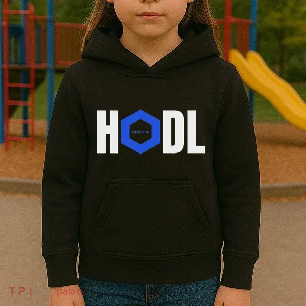 Chainlink Crypto Hodl Text Link Cryptocurrency Words Kids Hoodie