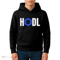 Chainlink Crypto Hodl Text Link Cryptocurrency Words Kids Hoodie thumb 4