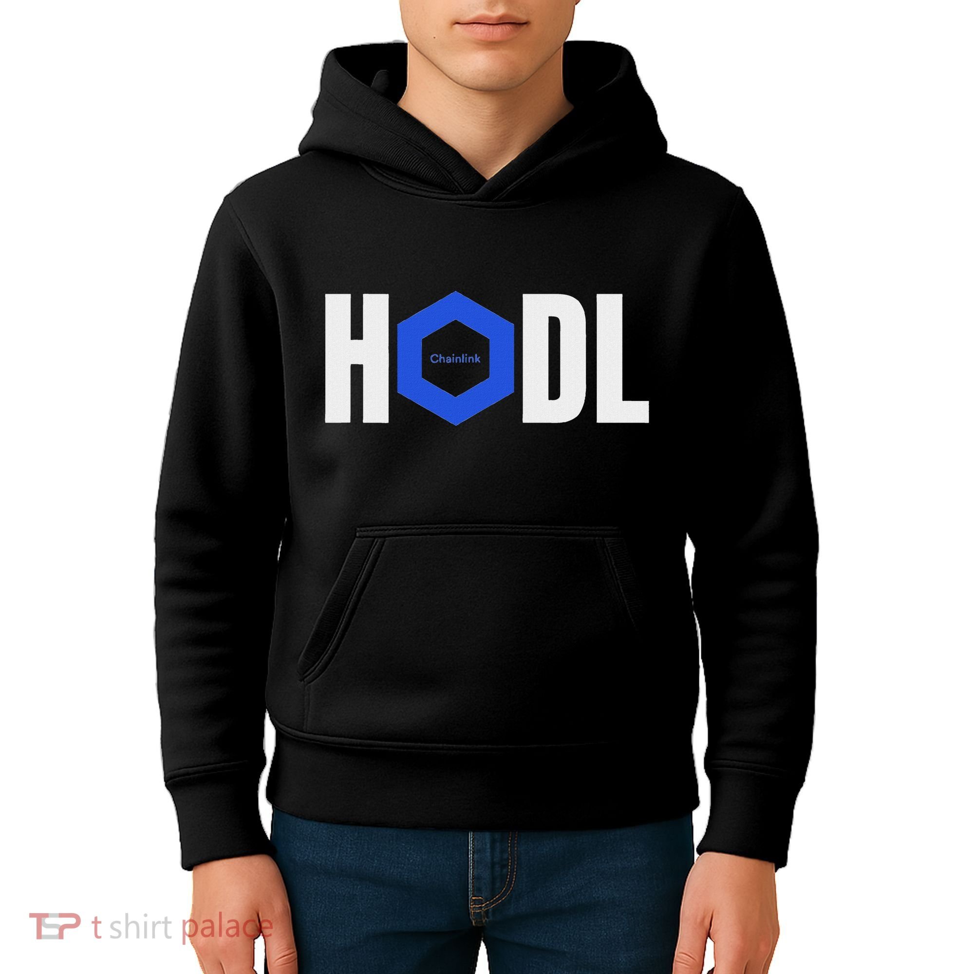 Chainlink Crypto Hodl Text Link Cryptocurrency Words Kids Hoodie