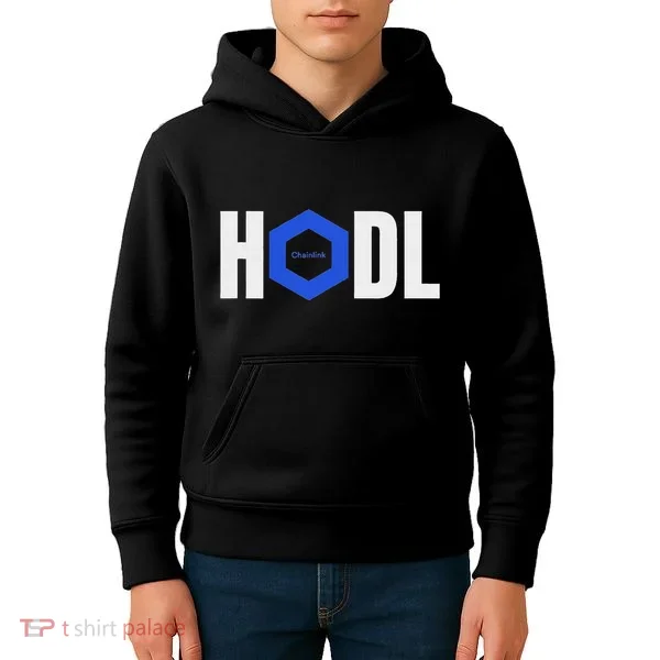 Chainlink Crypto Hodl Text Link Cryptocurrency Words Kids Hoodie