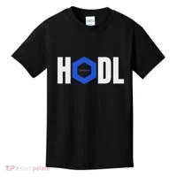 Chainlink Crypto Hodl Text Link Cryptocurrency Words Kids T-Shirt thumb 0