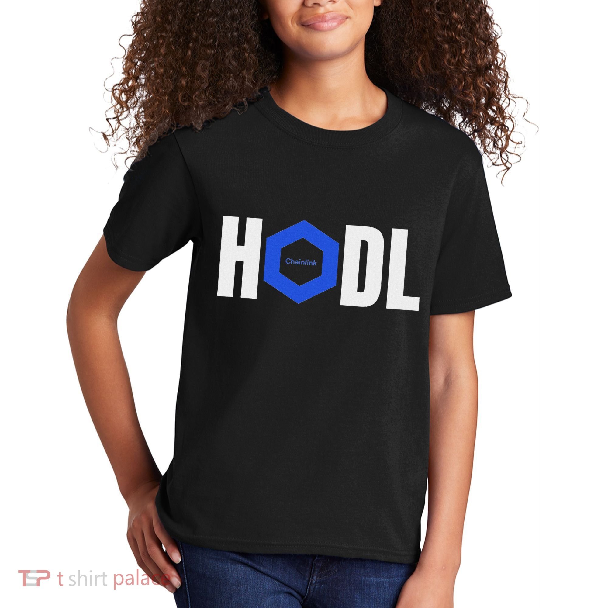 Chainlink Crypto Hodl Text Link Cryptocurrency Words Kids T-Shirt