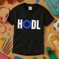 Chainlink Crypto Hodl Text Link Cryptocurrency Words Kids T-Shirt thumb 3