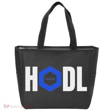 Chainlink Crypto Hodl Text Link Cryptocurrency Words Tote Bag